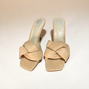 Vince Camuto Joieana puffy braided strap leather mule sandals Size 11 M